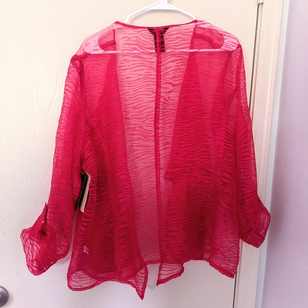 Sheer Zebra Print Cardigan
